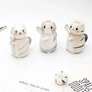 Cute Cat Mug With Spoon