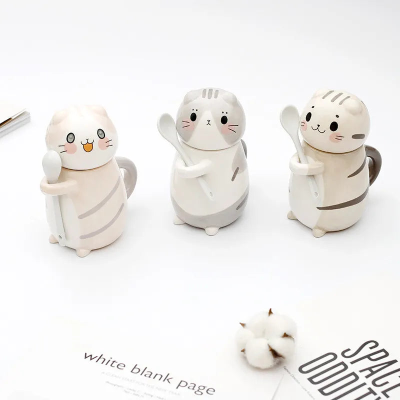 Cute Cat Mug With Spoon