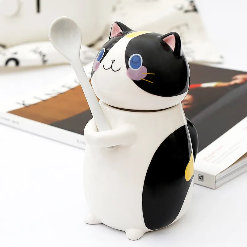 Cute Cat Mug With Spoon