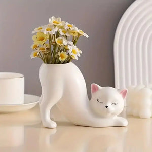 Cat Flowerpot with Bohemian Style