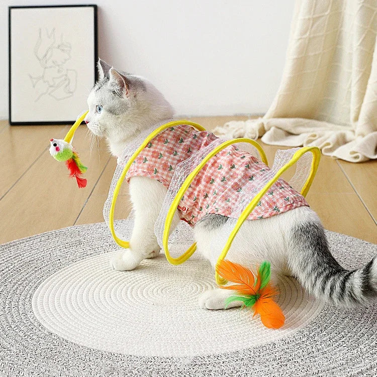 Folding Cat Tunnel Toy