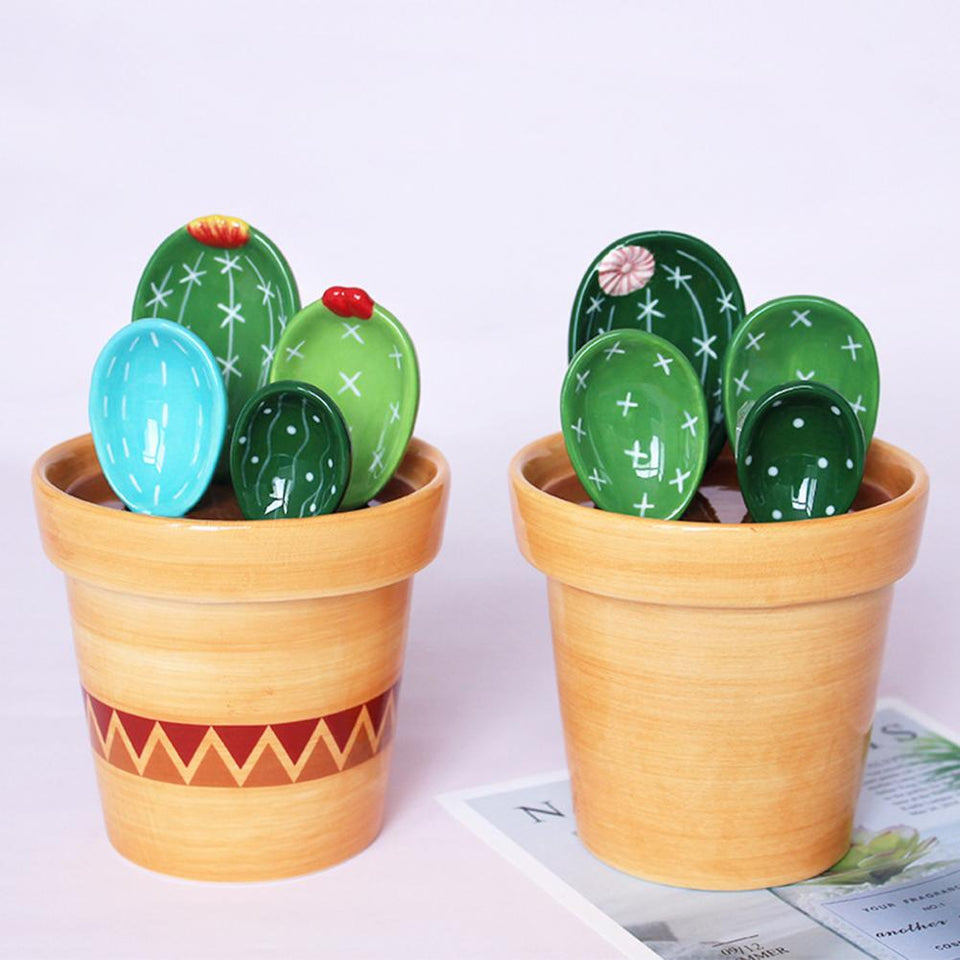 CERAMIC CACTUS MEASURING SPOONS