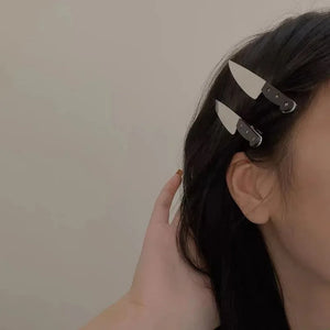 Creative Knife Hair Clips (1 Pair)
