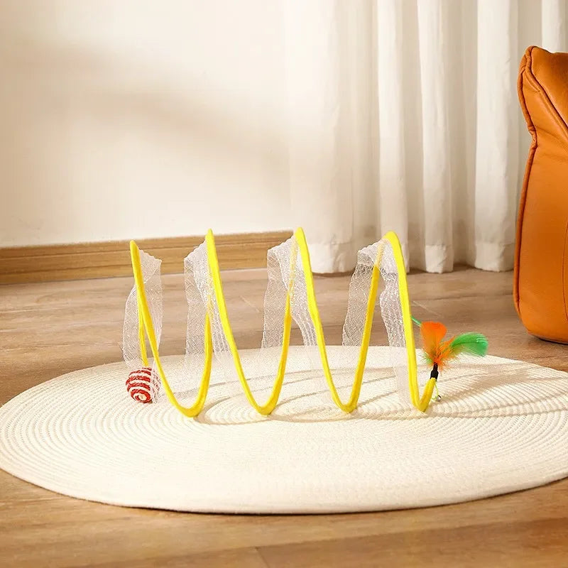 Folding Cat Tunnel Toy