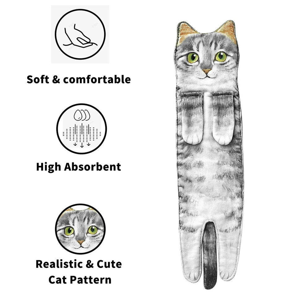 WhiskerWrap: The Cozy Cat-Shaped Towel