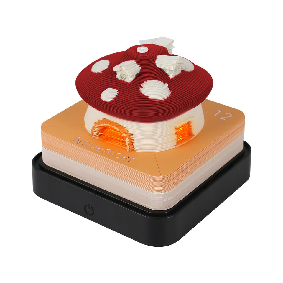 Mushroom House Calendar 2024 (with Lights)