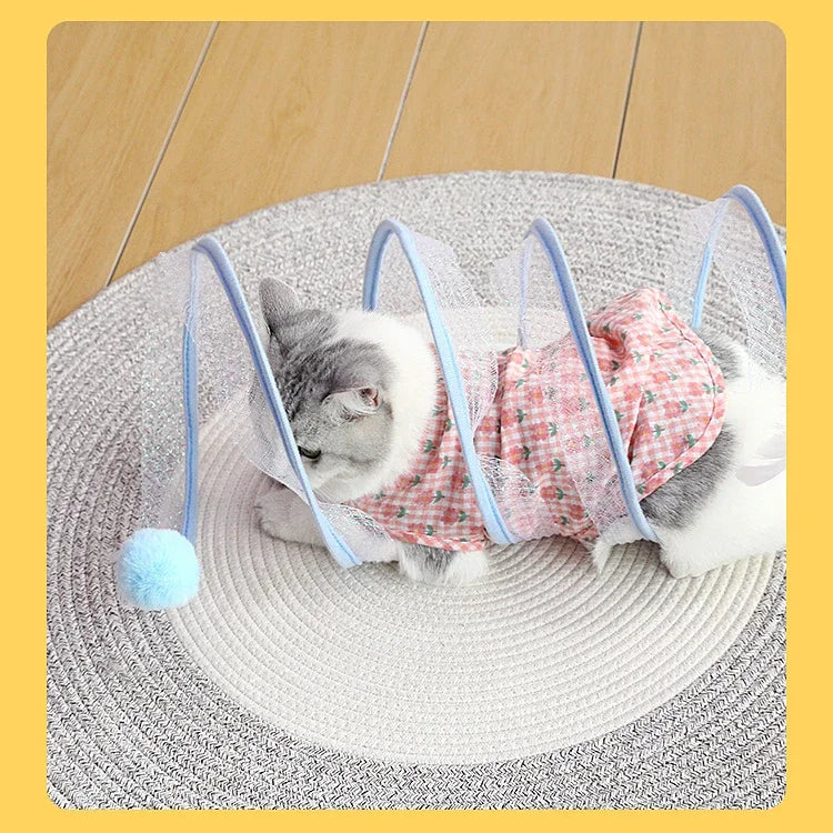 Folding Cat Tunnel Toy