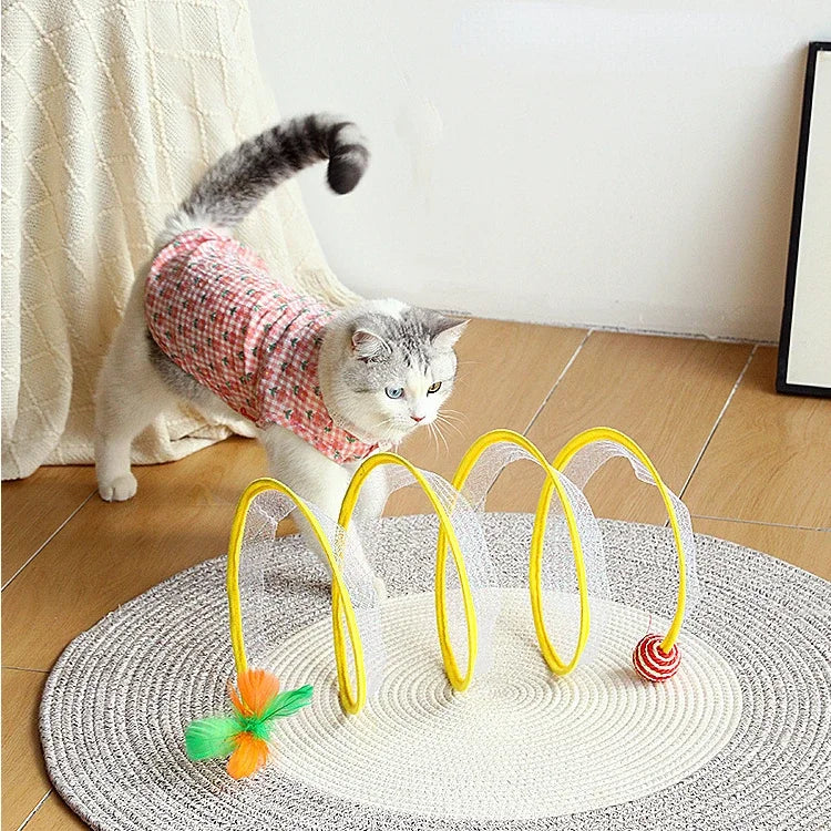 Folding Cat Tunnel Toy