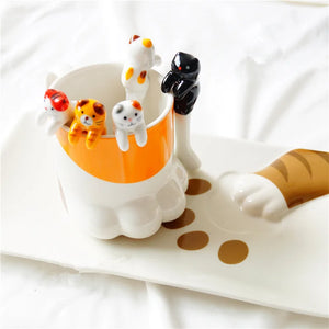Kawaii Ceramic Cat Paw Spoon