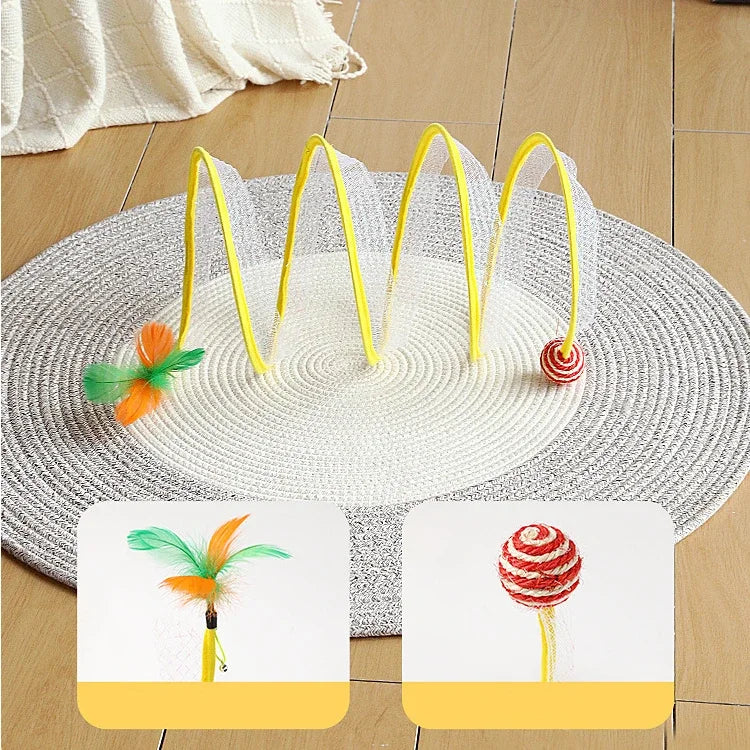 Folding Cat Tunnel Toy