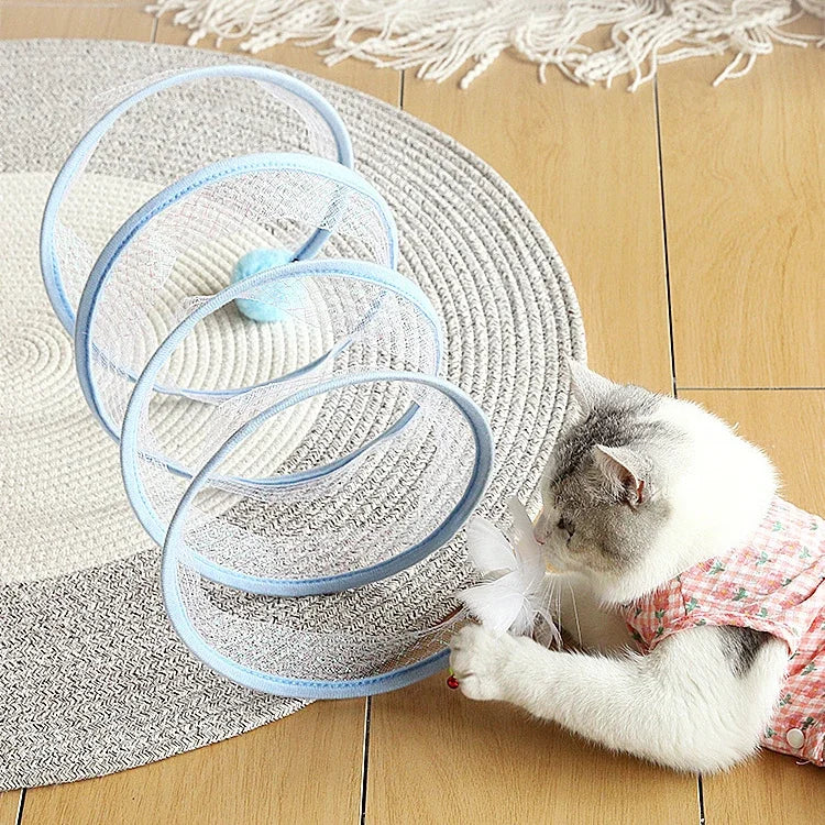 Folding Cat Tunnel Toy
