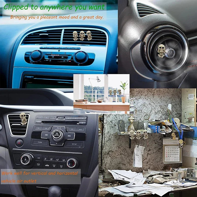 Bone Skull Car Aromatherapy Diffuser (3PCS)