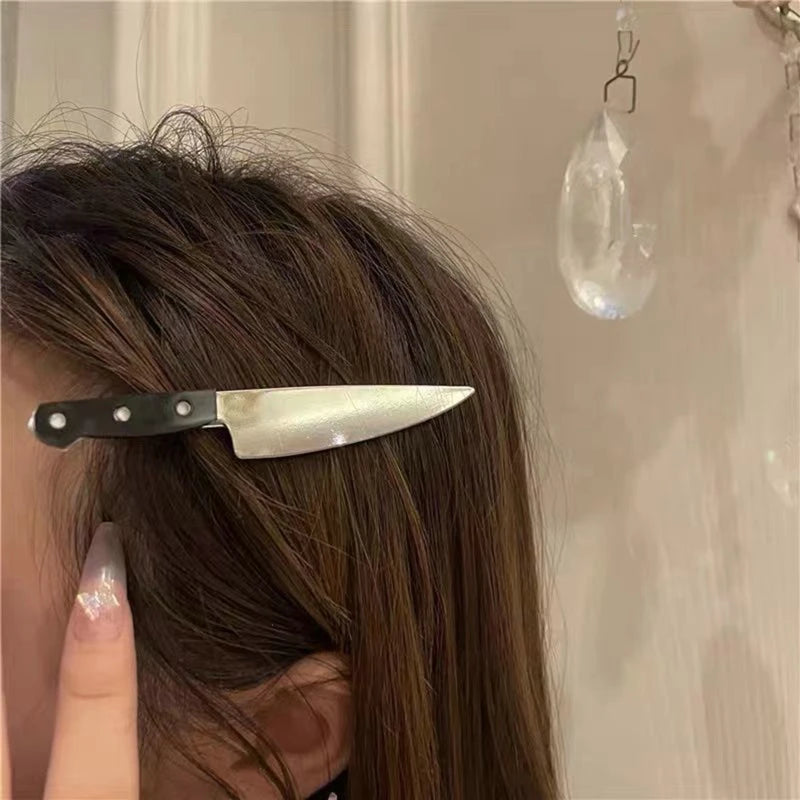 Creative Knife Hair Clips (1 Pair)