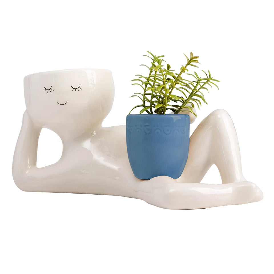 Funny Planter Pots with Drainage Hole