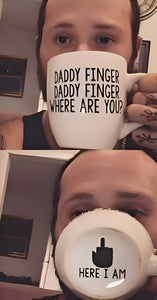"Mommy & Daddy Finger" Mugs