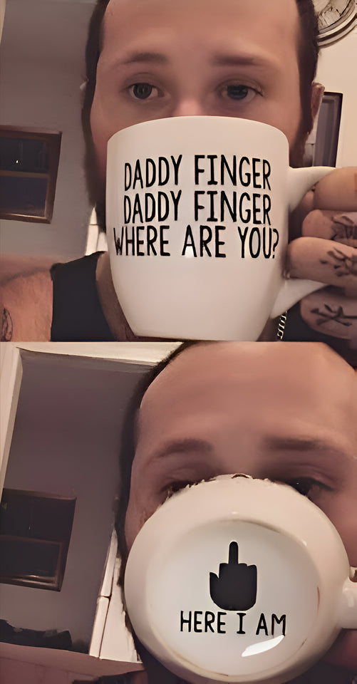 "Mommy & Daddy Finger" Mugs
