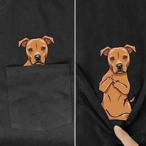 Cheeky Critter Pocket Tee: A Playful Surprise Inside "Pitbull"